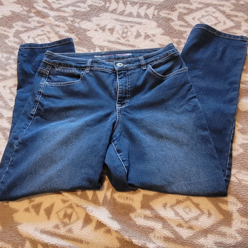 Style & Co. Deep Blue Straight Leg Jeans